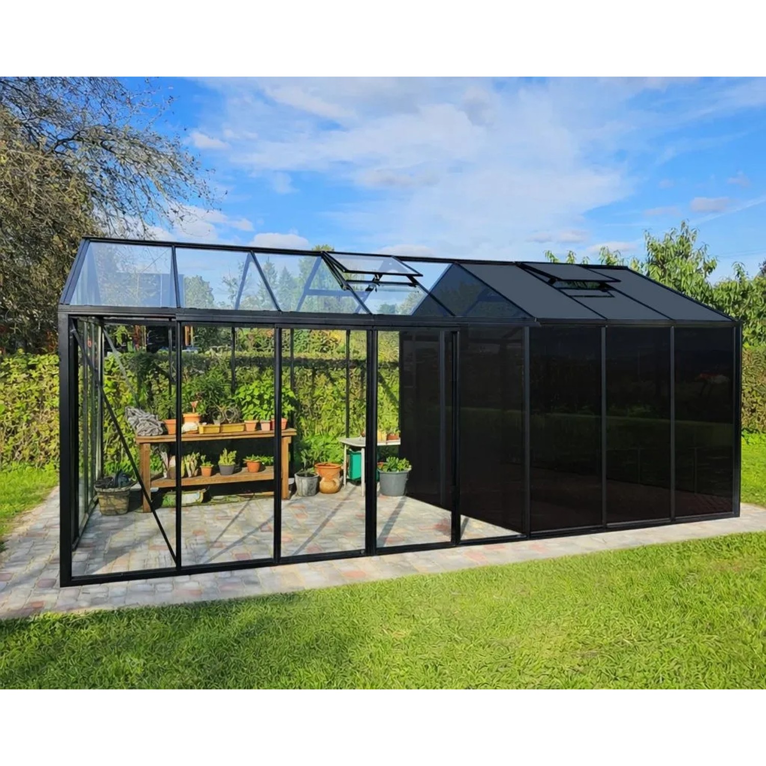 Bloomcabin Premium-Qualität Gewächshaus Klassik mit Grossem Integriertem Stauraum GHCLS14
