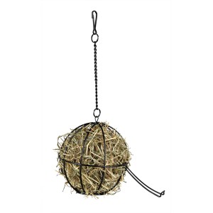 Trixie Food-Ball, ø 12 cm, aus Metall mit Heu gefüllt, hängend. Kleintiernäpfe für artgerechte Fütterung.