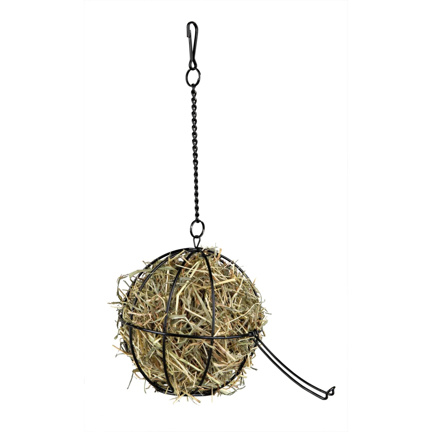 Trixie Food-Ball, ø 12 cm, aus Metall mit Heu gefüllt, hängend. Kleintiernäpfe für artgerechte Fütterung.