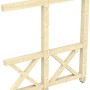 Skan Holz Seitenwand Andreaskreuz aus Leimholz für Terrassenüberdachung, 250 cm tief.