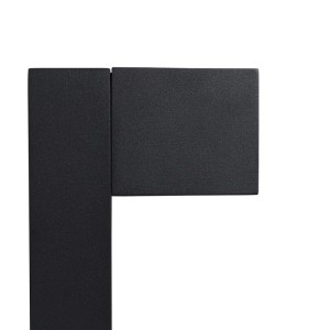 Schwarze, industrielle QAZQA Baleno Stehleuchte für den Außenbereich, 80 cm hoch.