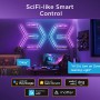 Govee Gaming-Wandleuchten H6063 (4+1) im Gaming-Zimmer mit Sci-Fi Beleuchtung.