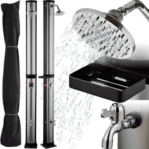 holz4home Solardusche mit Schutzhülle für Garten, Pool & Camping. 35 Liter.