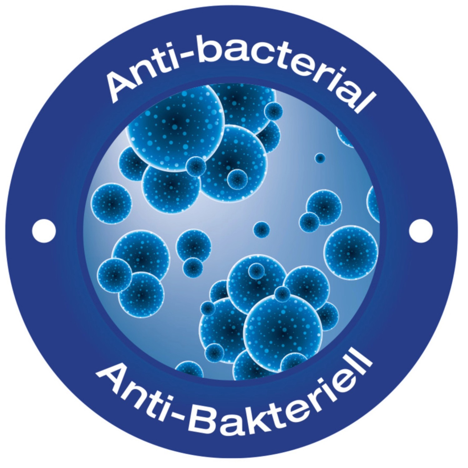 Symbol für Anti-Schimmel-Effekt des SANILO Duschvorhangs.