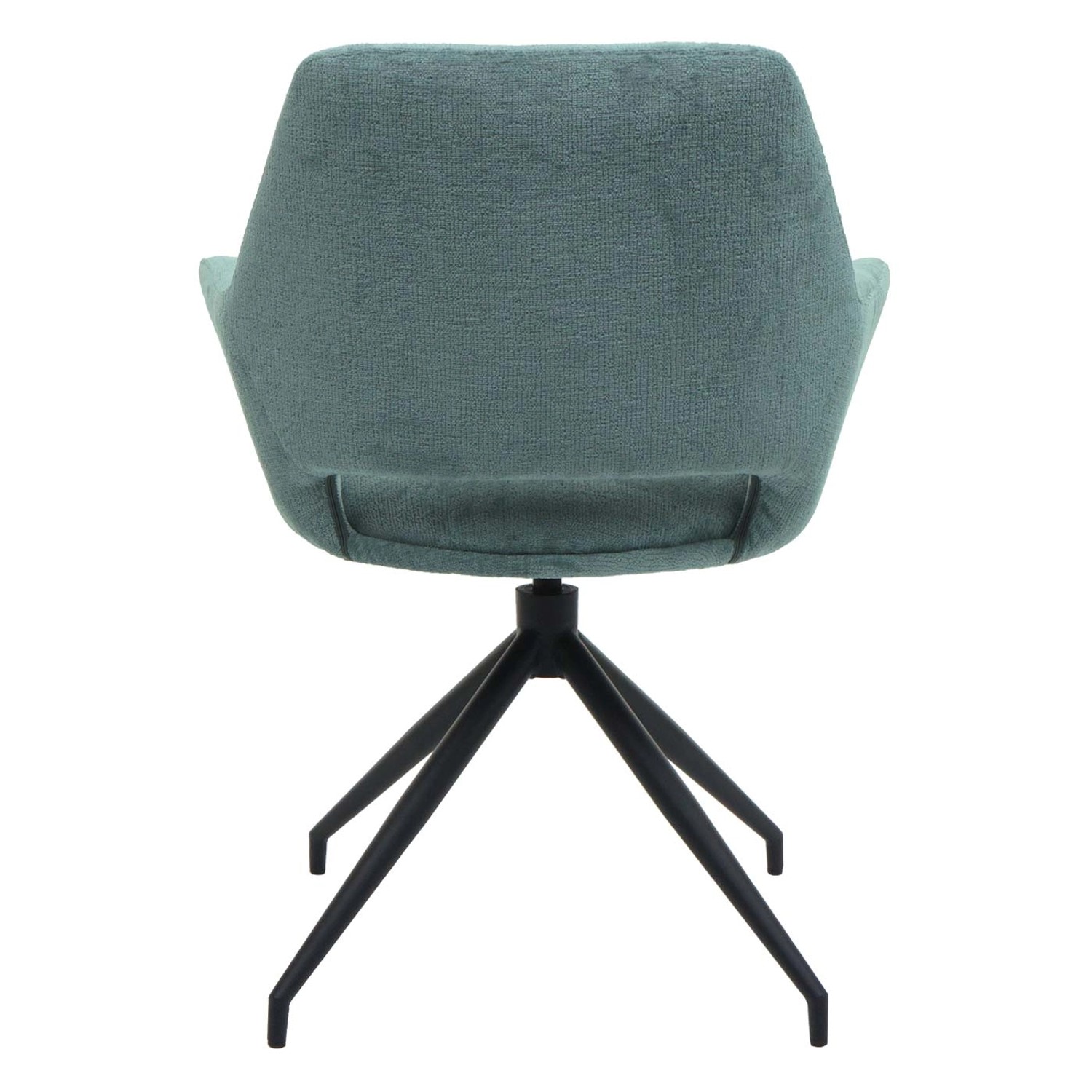 Moderner Polsterstuhl M53 in Grau-Blau mit Drehfunktion und schwarzem Stativgestell.