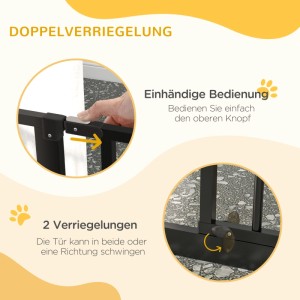 PawHut Hunde Türschutzgitter 75-145 cm