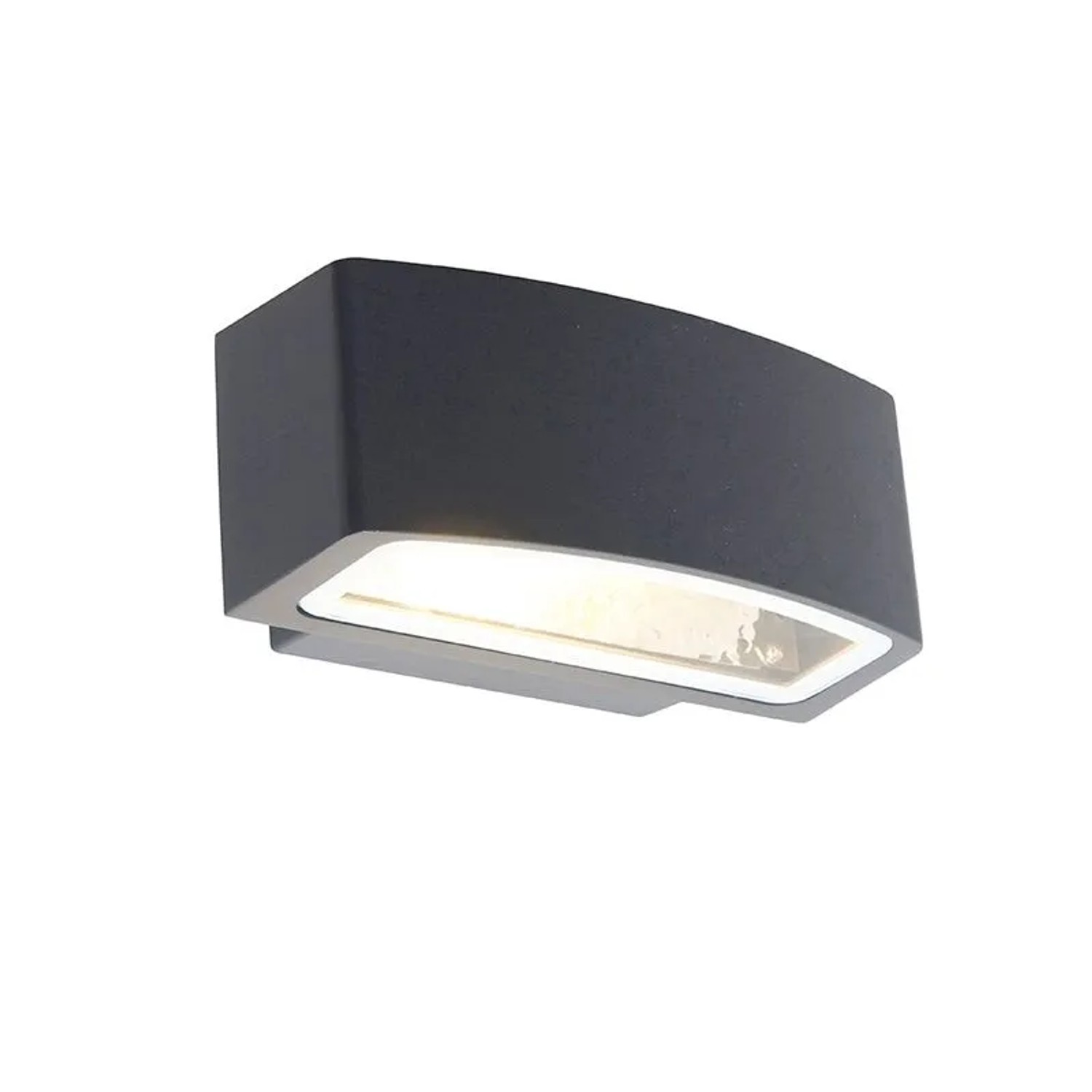 QAZQA Moderne Außenwandleuchte Graphit 14,3 cm IP44 Latina