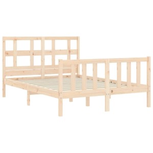 vidaXL Massivholzbett ohne Matratze 120x200 cm Kiefernholz 3193006