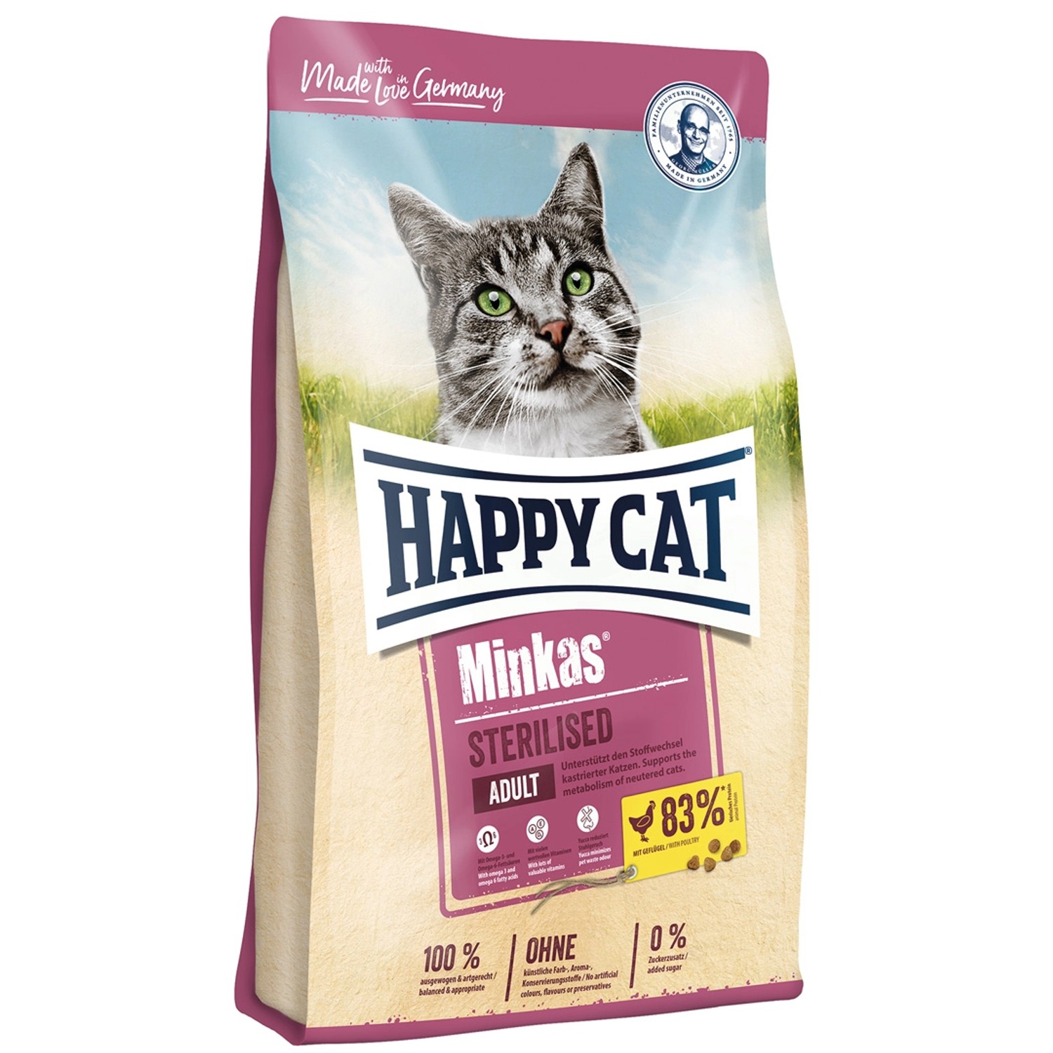 Happy Cat Minkas Sterilised Geflügel 500 g
