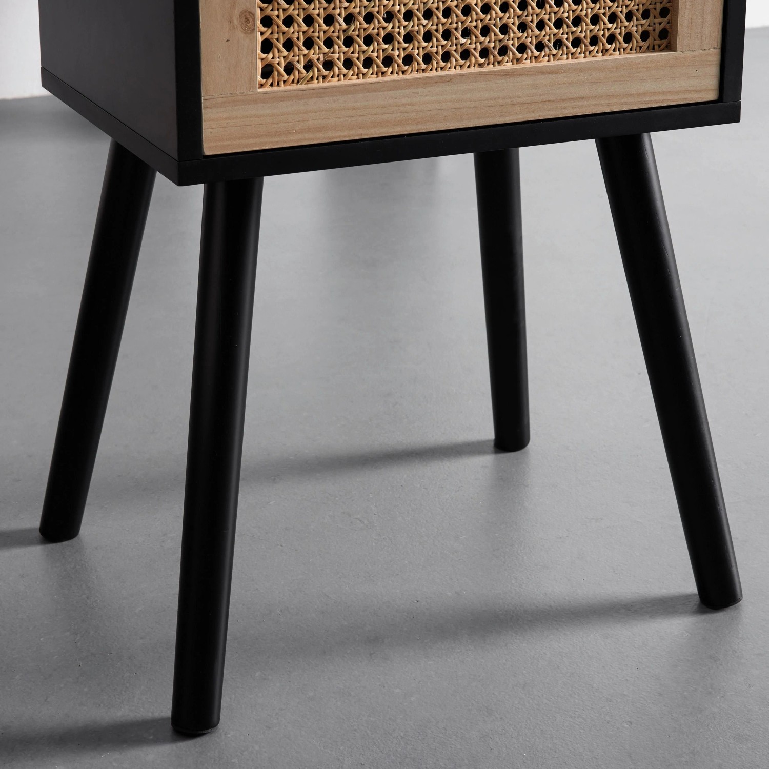 Bessagi Home Beistelltisch Denis Hellbraun/ Schwarz MDF_4