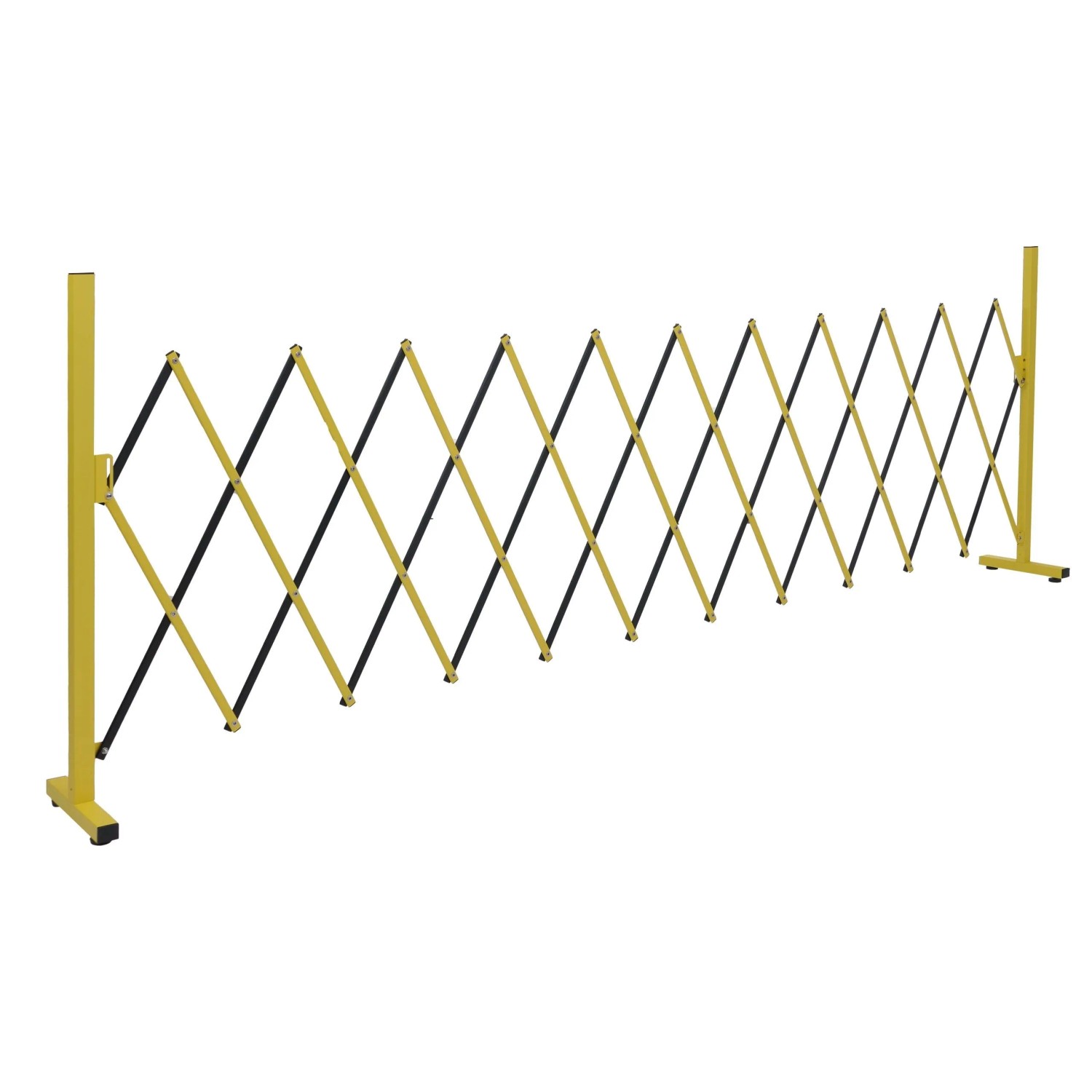 MCW Alu Absperrgitter B34 Ausziehbar 103x35-300cm Gelb-schwarz