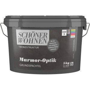 Schöner Wohnen Marmor-Optik Grundspachtel, 5 kg Eimer, abtönbar für Effektfarben.