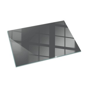 Tulup Glasplatte für Kamin Grau Glasplatte für Kaminöfen Rechteck 100x70 cm Grau Glasplatte für Kamin Funkenschutzplatte Kaminöfen