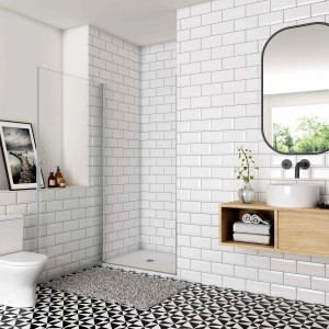 Duschparadies Pendeltür 70x195cm, Nischentür Duschabtrennung mit 5mm NaNo ESG Glas in Badezimmer.