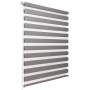 Graues Sol Royal Doppelrollo SolDecor DL2, 40x150cm, für Fenster, mit Streifenmuster.