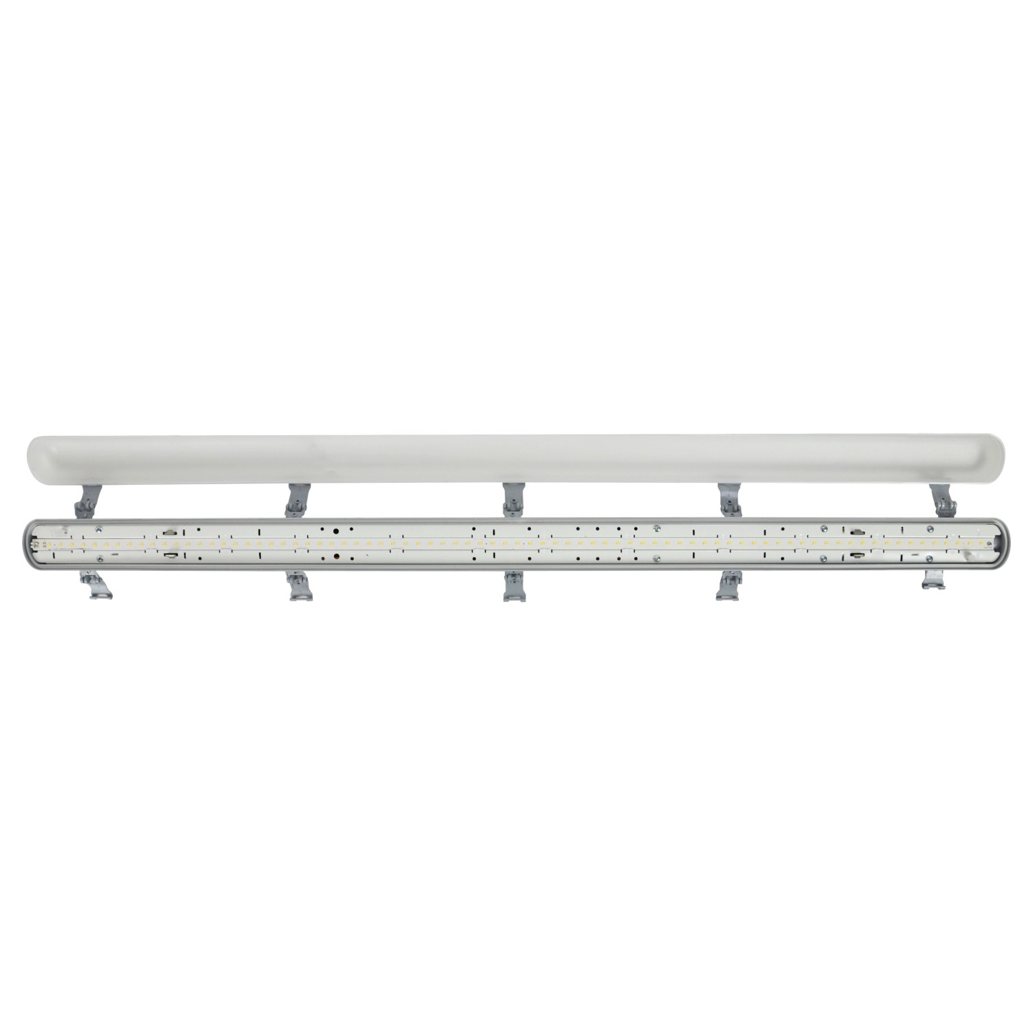 Graue E2 Elektro LED Feuchtraum-Wannenleuchte Multi M 36W, robust und wasserfest.
