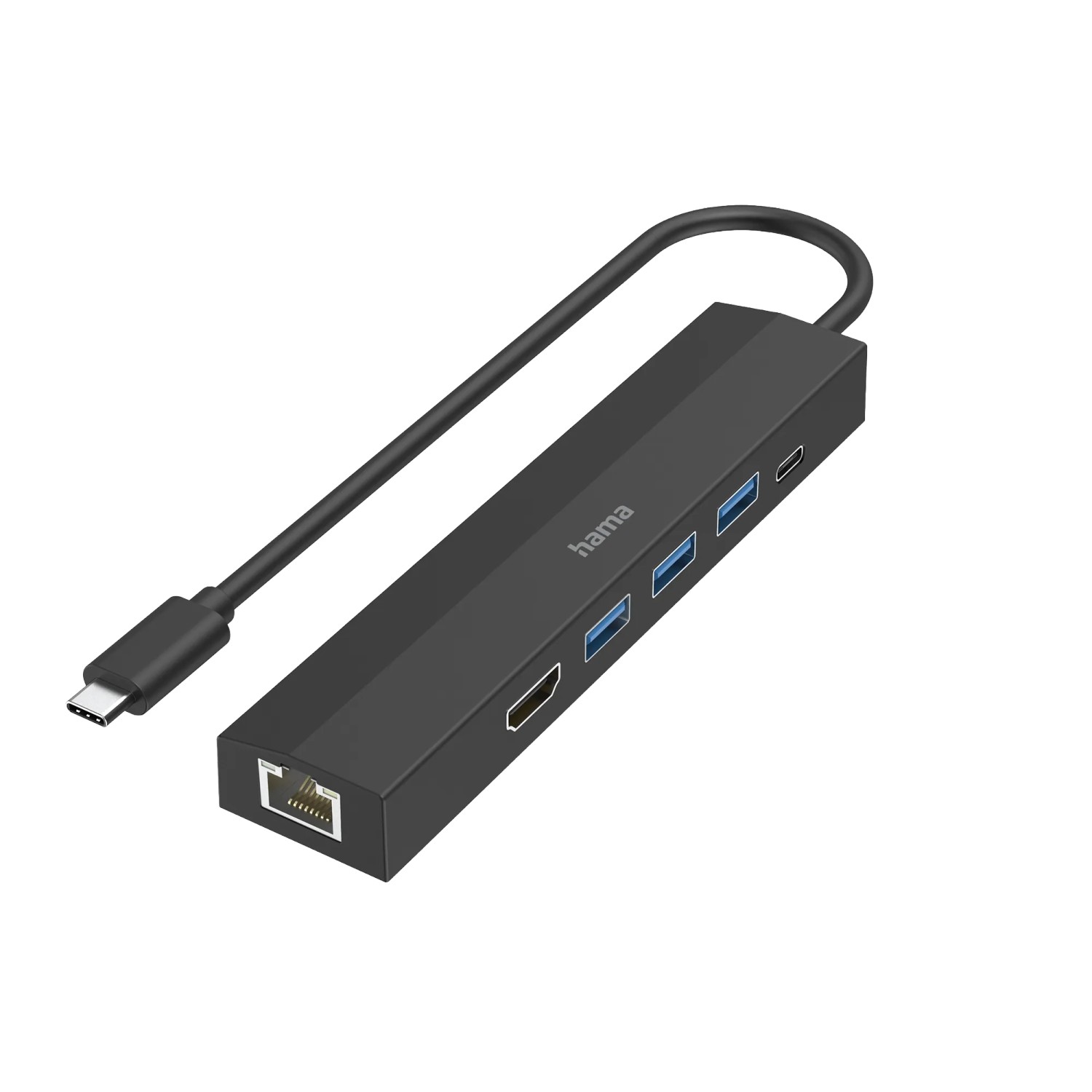 Hama USB-C-Hub Multiport 6 Ports 3 x USB-A 1 x USB-C / HDMI / LAN/Ethernet
