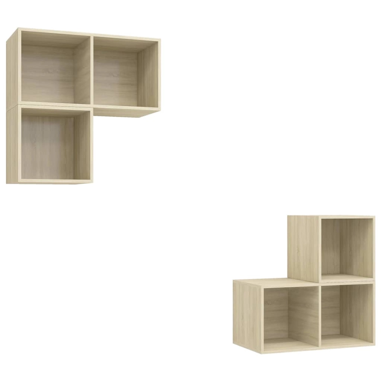 vidaXL 4-Tlg TV-Schrank-Set Sonoma-Eiche Holzwerkstoff 3079766 günstig online kaufen