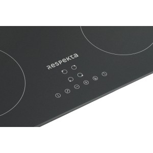Respekta Induktionskochfeld Allexus, mattschwarz, rahmenlos, mit Touch Control Bedienfeld.
