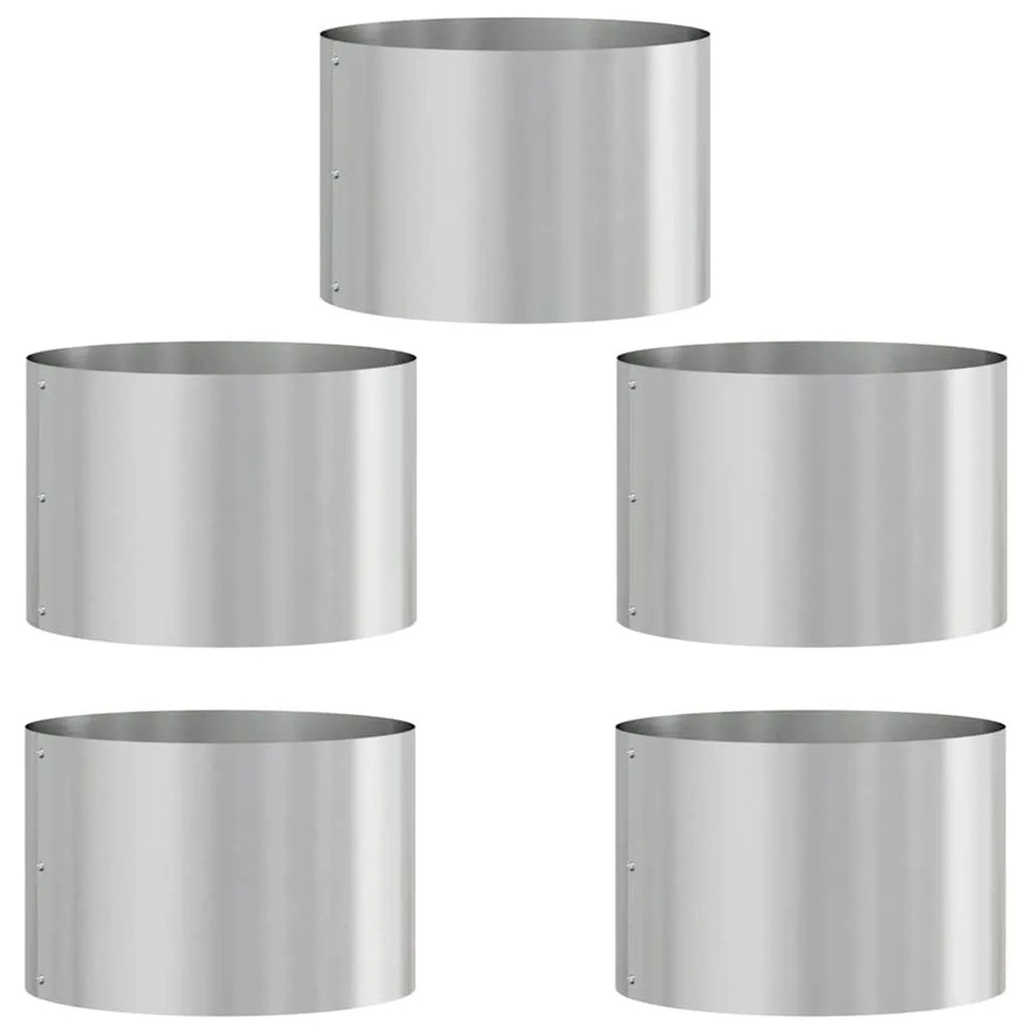 vidaXL Garten-Pflanzgefäß 5 Stk Silber 30 x 30 x 20 cm 873603 günstig online kaufen