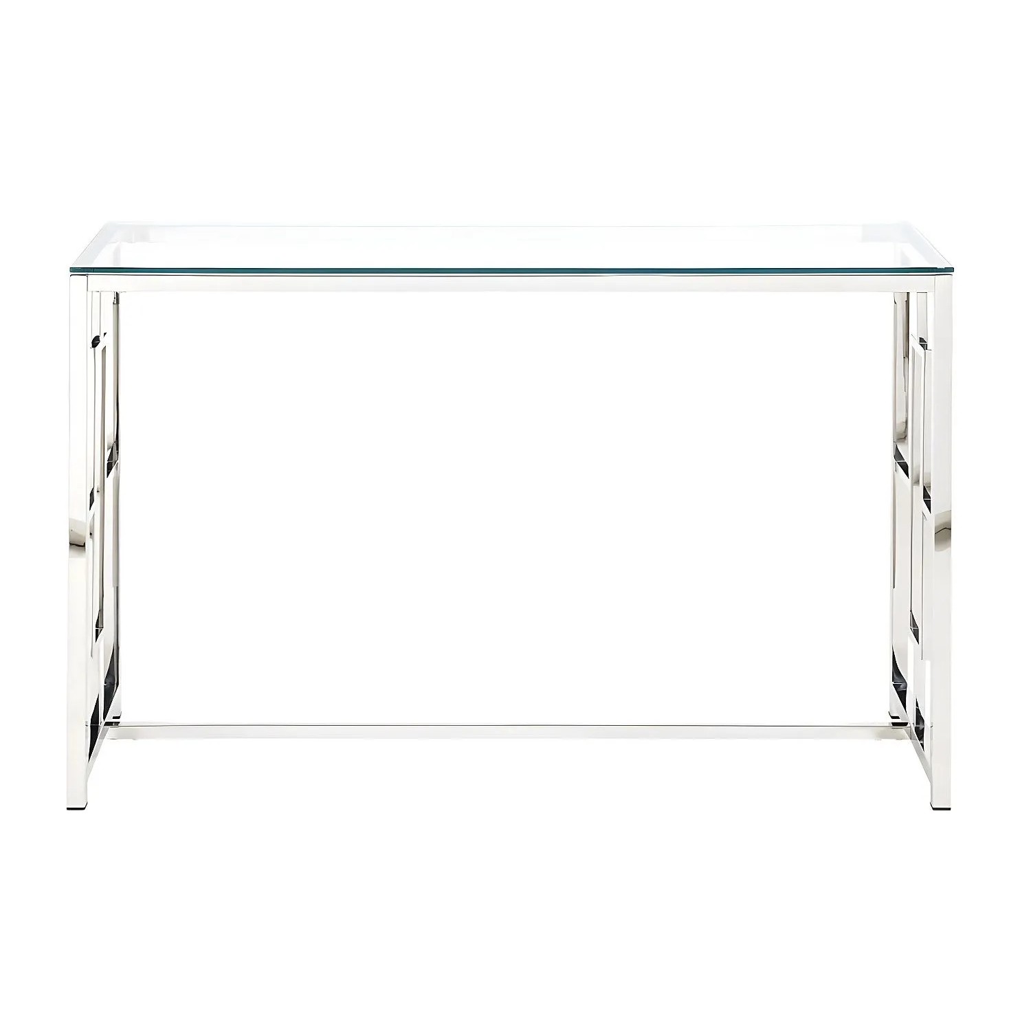 Vente-unique Konsolentisch Clotilde Transparent  Silberfarben 120 cm