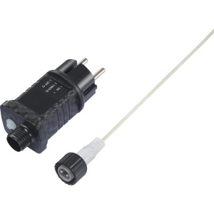 Netzteil und Zuleitung für Lichtervorhang Sterne mit 40 LEDs, warmweiß.