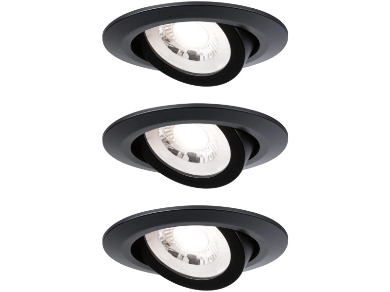 Paulmann LED-Einbaustrahler 3er Set Schwarz kaufen bei OBI | Unterbauleuchten