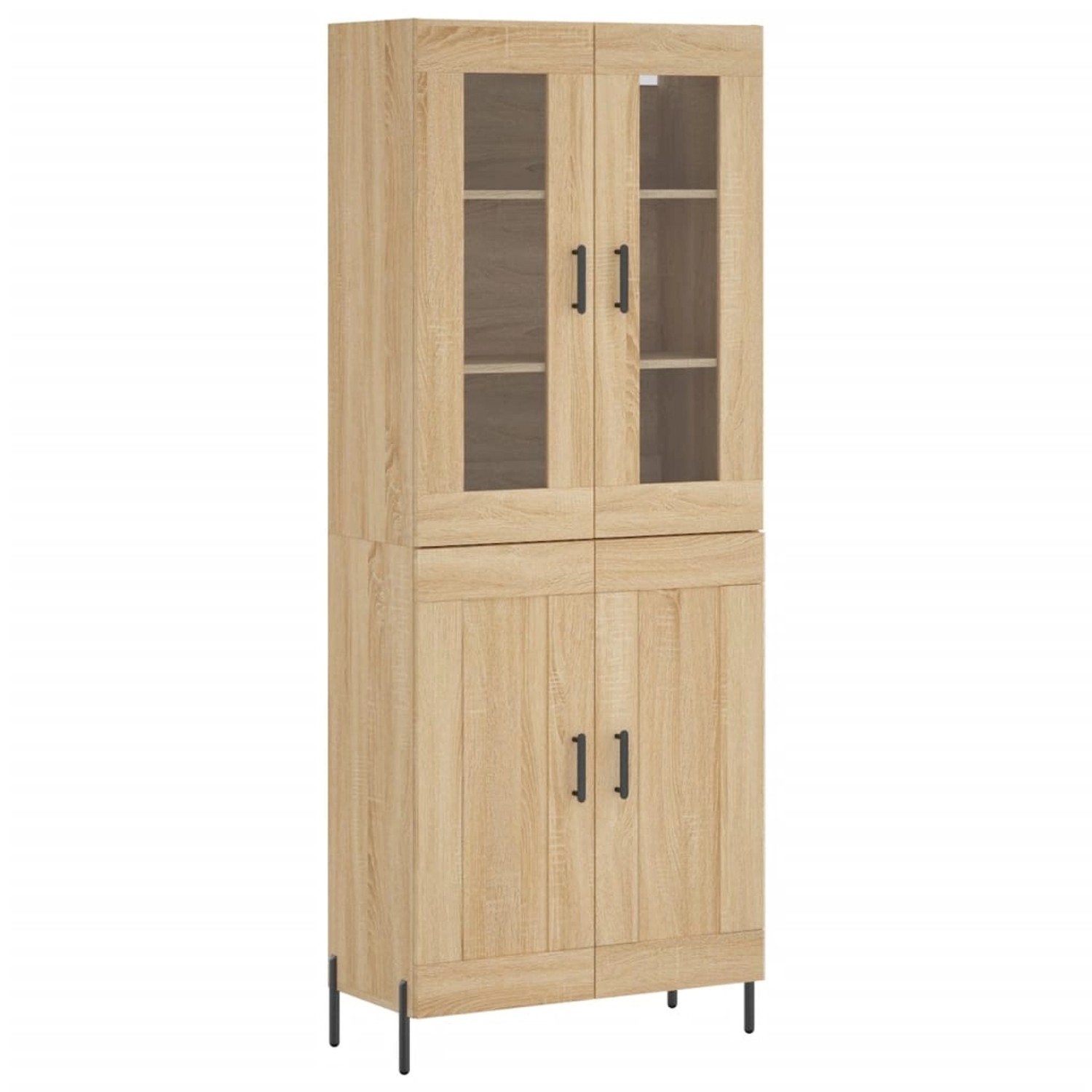 vidaXL Highboard Sonoma-Eiche 69,5x34x180 cm Holzwerkstoff 3198348