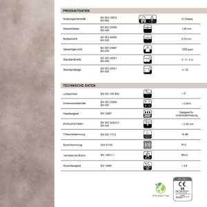 Karat CV Boden Atlantic Midas 741M – PVC-Boden in Steinoptik, technische Daten im Überblick.
