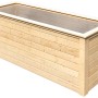 Karibu Hochbeet aus Fichte, naturbelassen, 92x244x94cm. Holz-Hochbeet für Garten oder Terrasse.