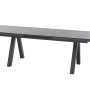 Ausziehbarer Gartentisch Ferrostone von Siena Garden, 100x260 cm, mit Aluminiumgestell.
