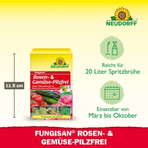 Neudorff Fungisan Rosen- und Gemüse-Pilz-Frei, Konzentrat zur Bekämpfung von Pilzkrankheiten.