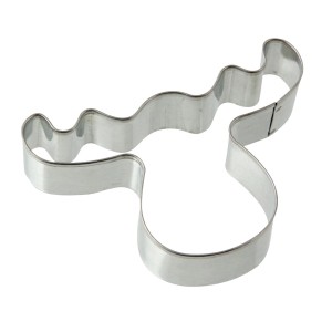 Zenker Ausstecher Elchkopf, 55x80mm, aus Weißblech für weihnachtliche Plätzchen.