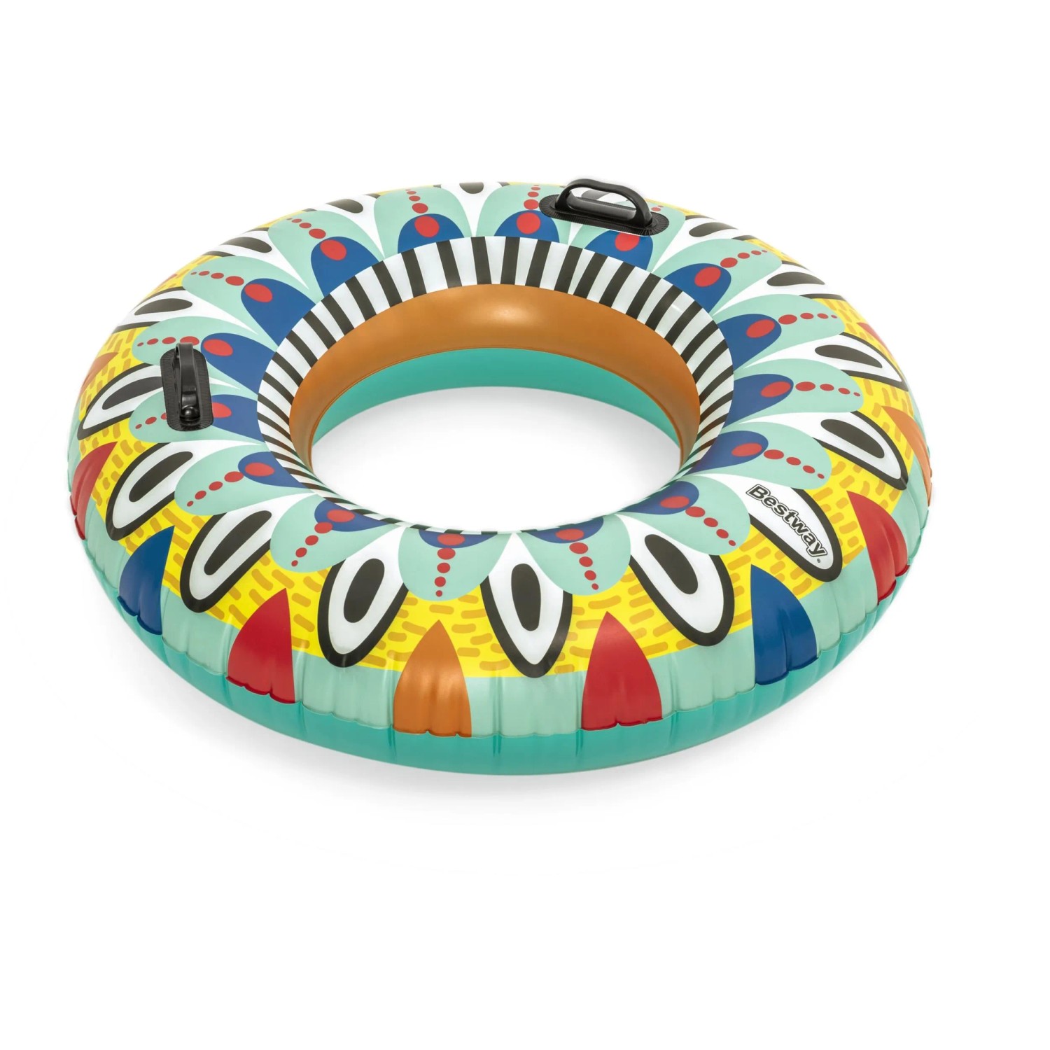 Bestway Schwimmring Flirty Fiesta, Ø 94 cm, bunt gemustert mit Griffen.