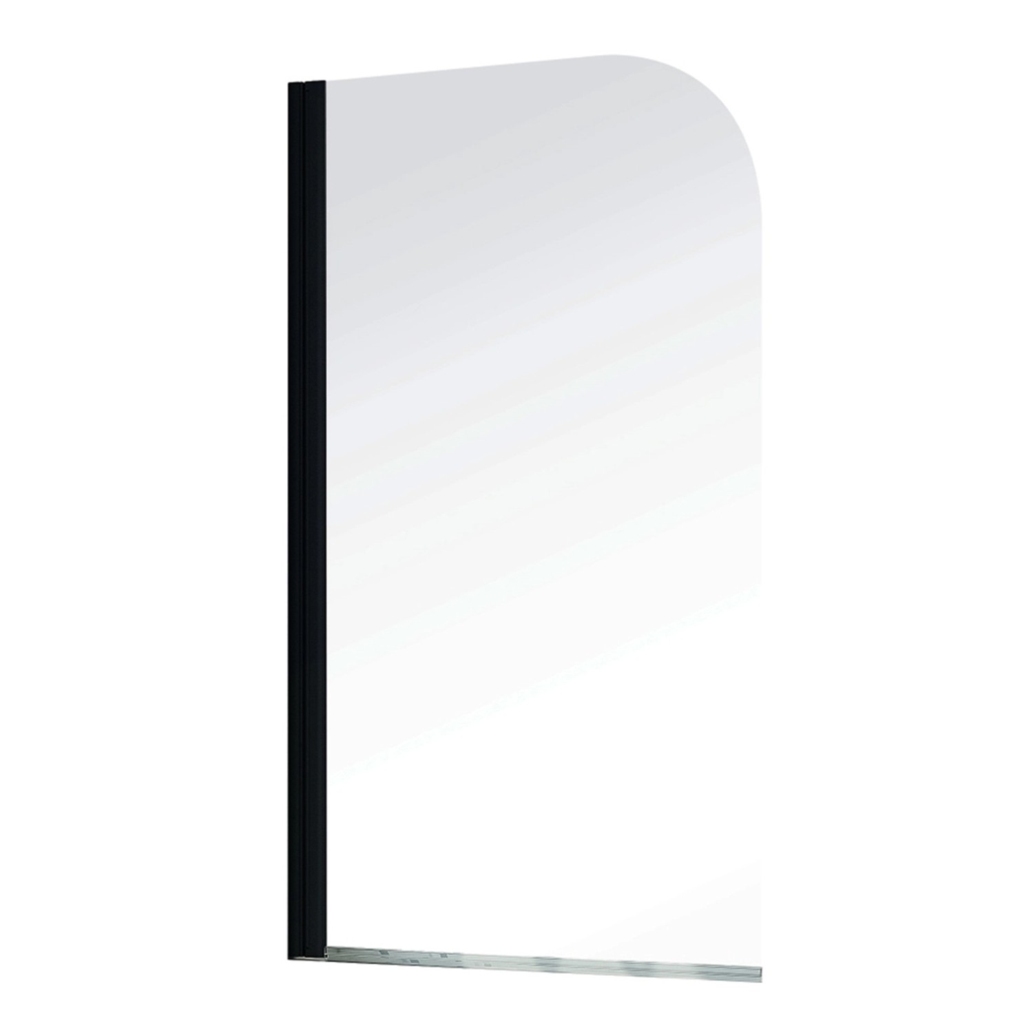 Schulte Badewannenaufsatz, 1-teilig, 140x80 cm, mattschwarz. Badewannenabtrennung aus Glas.