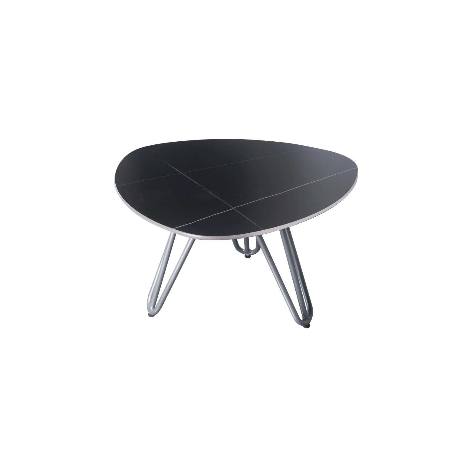 Garden Pleasure Gartentisch Alina Oval Grau-Schwarz 68 cm x 68 cm günstig online kaufen