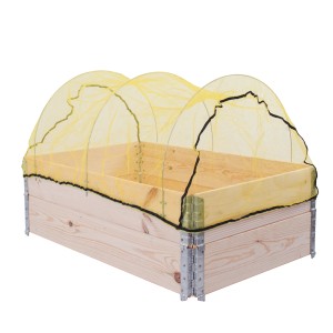 TRUTZHOLM Vogelschutznetz für Hochbeet (120x80 cm) mit 3 Bögen. Gartenhilfsmittel für optimalen Pflanzenschutz.