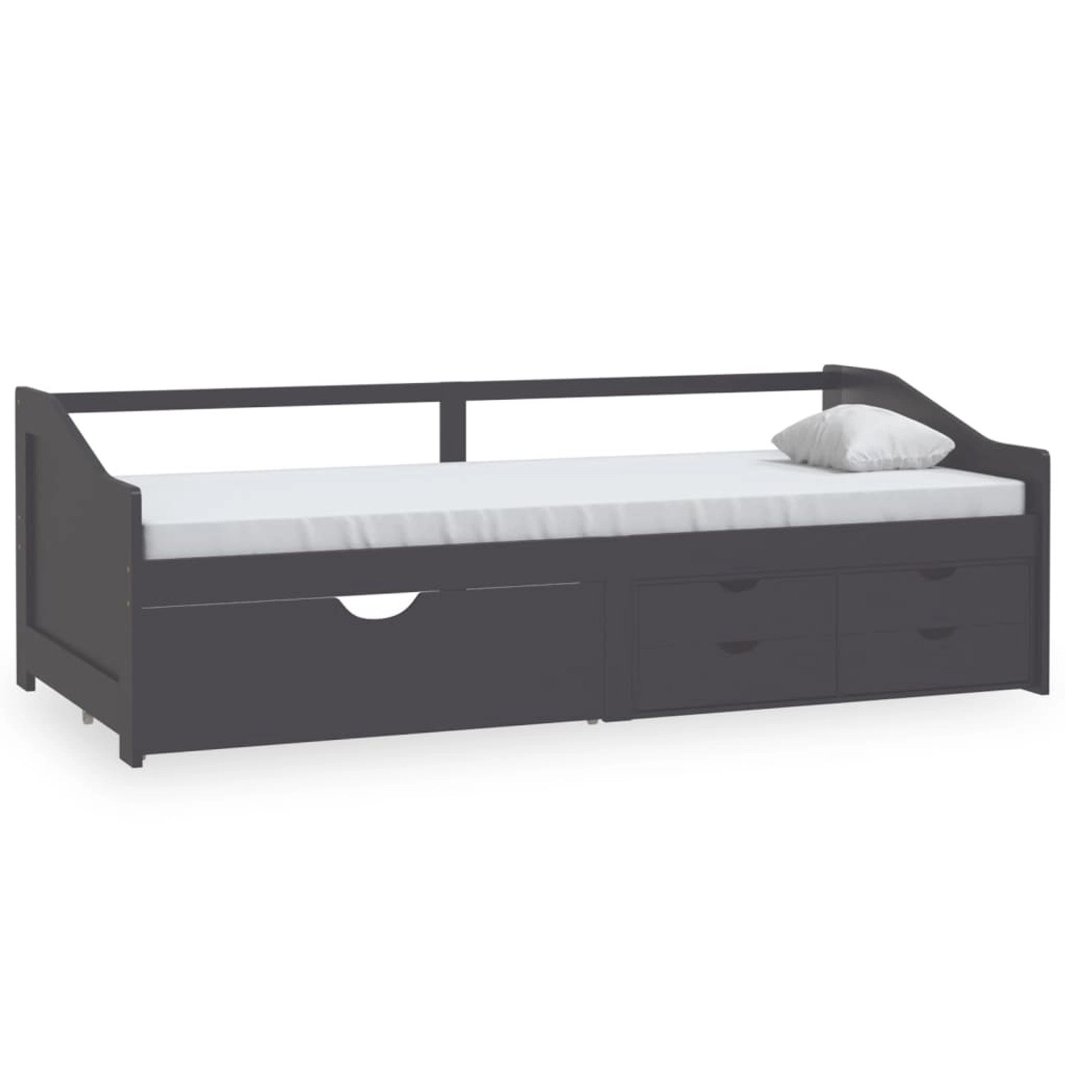 vidaXL Tagesbett 3-Sitzer mit Schubladen Grau Kiefernholz 90x200 cm 322173 günstig online kaufen