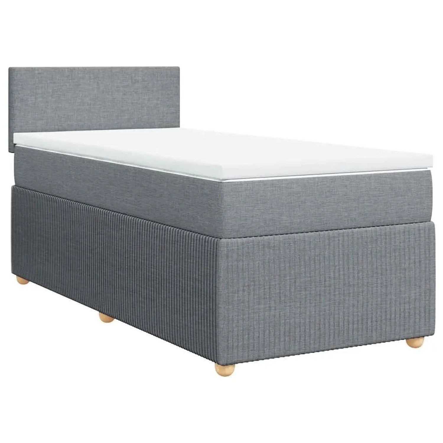 vidaXL Boxspringbett mit Matratze Hellgrau 80x200 cm Stoff 3287276 günstig online kaufen