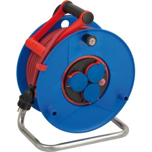 Brennenstuhl Baustellen-Kabeltrommel Garant Bretec IP44, blau, 40 m Kabel.