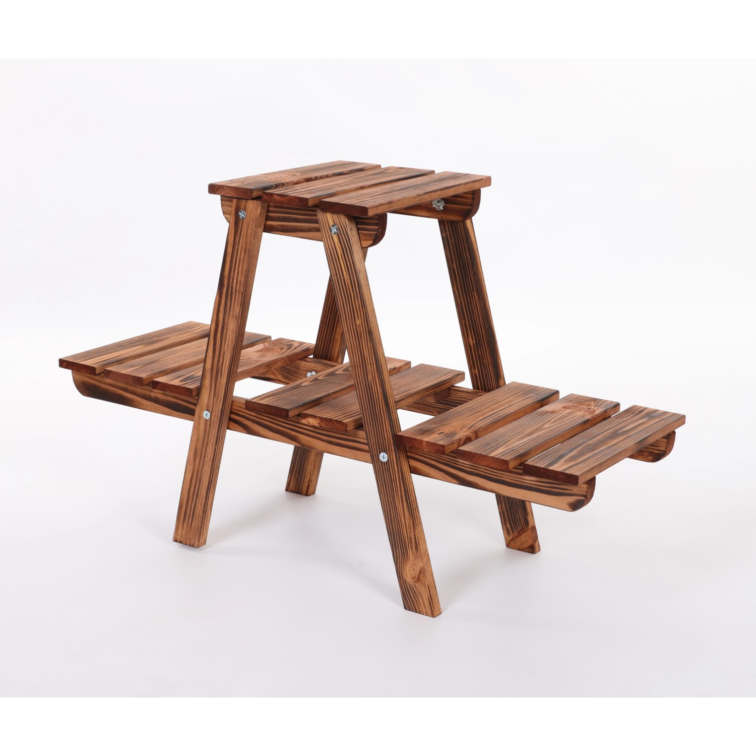 PROREGAL Blümenstande FLORACK HxBxT 45x74x25cm 3 Ablagen Braun Gebrannt günstig online kaufen