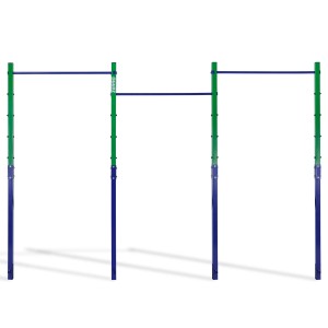 CCLIFE Reckstange Outdoor, grün/blau, höhenverstellbar bis 150kg, für Sport & Fitness.
