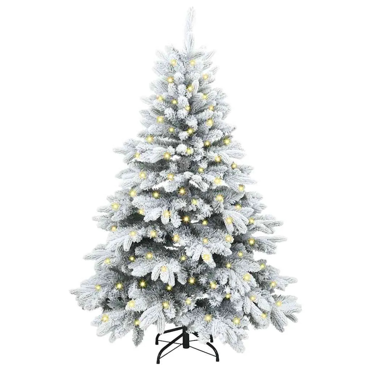 vidaXL Künstlicher Weihnachtsbaum mit 150 LEDs Grün 120 cm PE und PVC 3397584