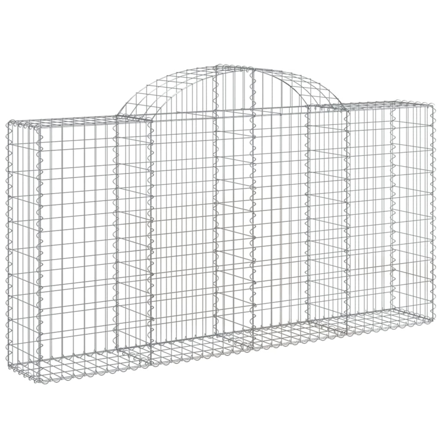 vidaXL Gabionen mit Hochbogen 11Stk 200x30x100/120cm Eisen 1668910