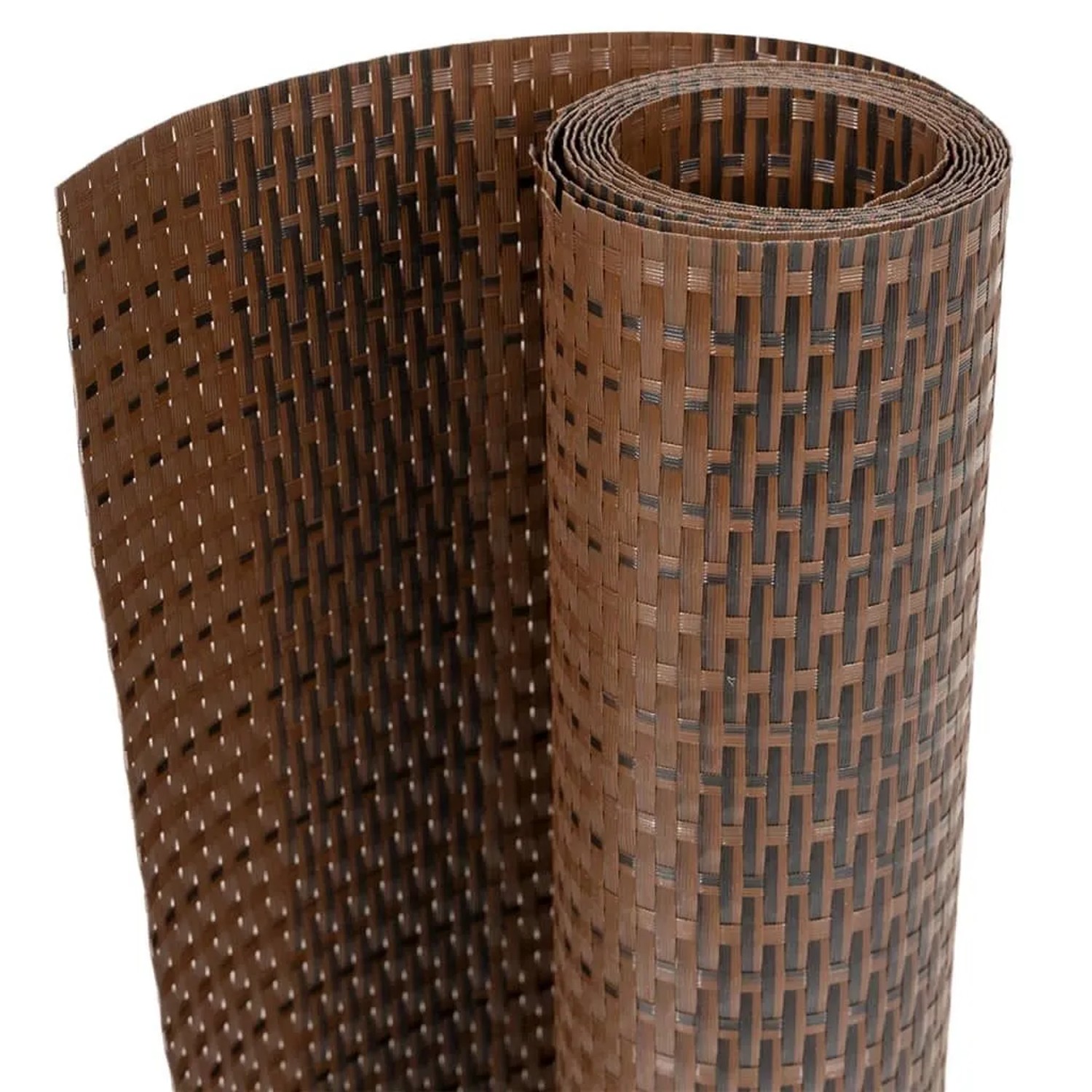vidaXL Balkon-Sichtschutz Braun und Schwarz 500x100 cm Poly Rattan 156258