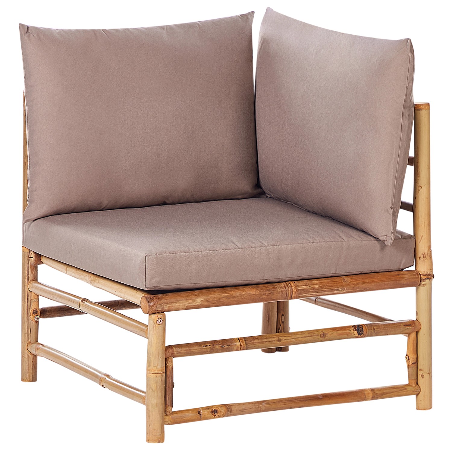 Beliani Gartenstuhl Beige Heller Holzfarbton 67x67x80 günstig online kaufen