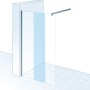 Schulte Walk In Dusche, 200x100cm, Chromoptik, klares Glas. Barrierefreier Zugang zur Dusche.