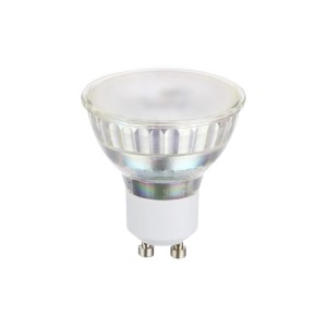 Eglo GU10 LED-Leuchtmittel, rund, satiniertes Glas, 4,8W, 400lm, warmweißes Licht für Wohnbereiche.