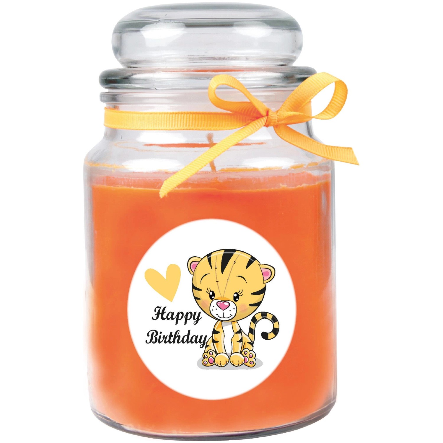 HS Candle Duftkerze & Glas Happy Birthday Honigmelone Tiger günstig online kaufen