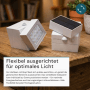 LUXULA Solar Wandleuchte 300lm 3000- 6000K Warm- Kaltweiß Bewegungsmelder PIR Sensor Drehbare Hauswandleuchte Weiß_8